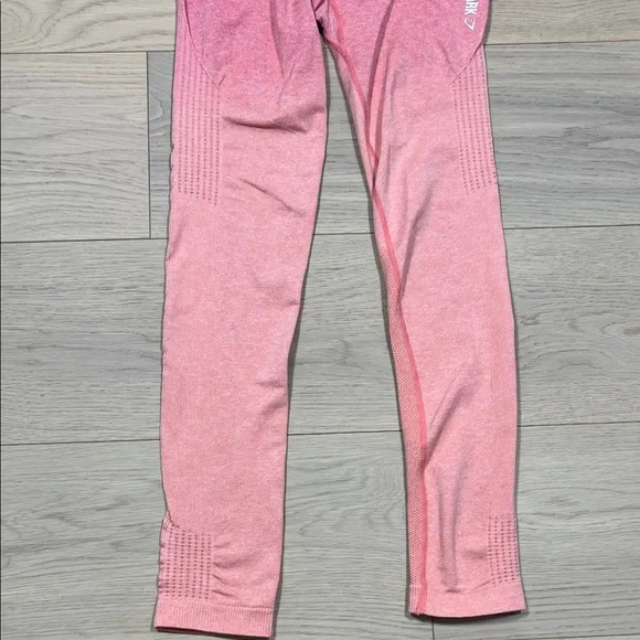 Gymshark Seamless Leggings Women's Size Small Ombre Pink /Orange - Picture 3 of 10